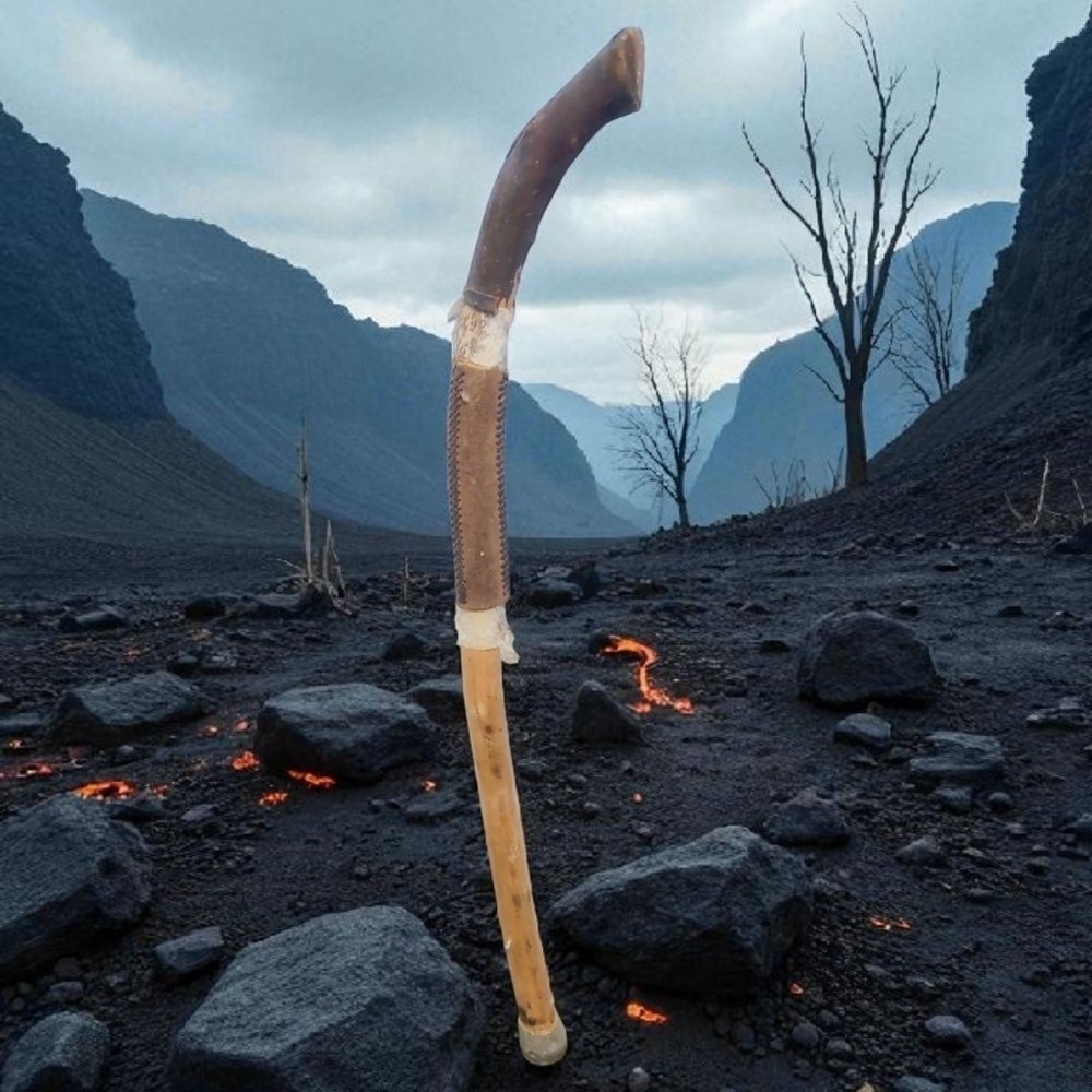 VERY Weathered Unique Hobbit Wooden Walking Stick